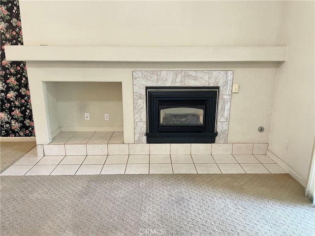 224 Stonewood Dr, Los Banos, CA 93635 - detailed view of carpet flooring and a fireplace