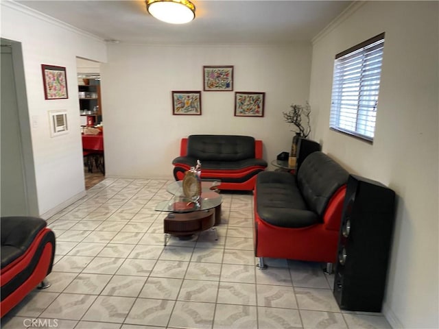 427 W 92nd St, Los Angeles, CA 90003 - living area featuring crown molding