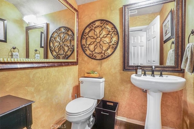 57 Mountain Laurel Way, Azusa, CA 91702 - half bathroom with toilet and baseboards