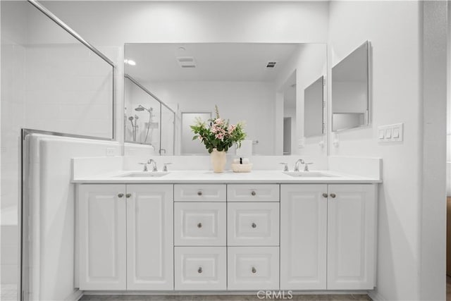 2437 Sanabria Ln, Brea, CA 92821 - bathroom with double vanity and tiled shower