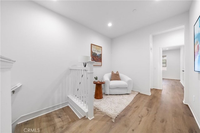 2437 Sanabria Ln, Brea, CA 92821 - corridor with an upstairs landing, wood finished floors, and recessed lighting