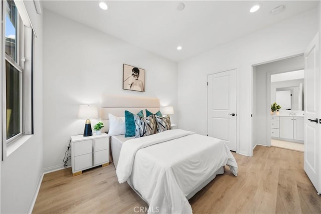 2437 Sanabria Ln, Brea, CA 92821 - bedroom featuring light wood-style flooring and recessed lighting