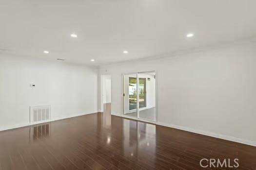 4775 Beverly Ct, Riverside, CA 92506 - unfurnished room featuring wood finished floors and recessed lighting
