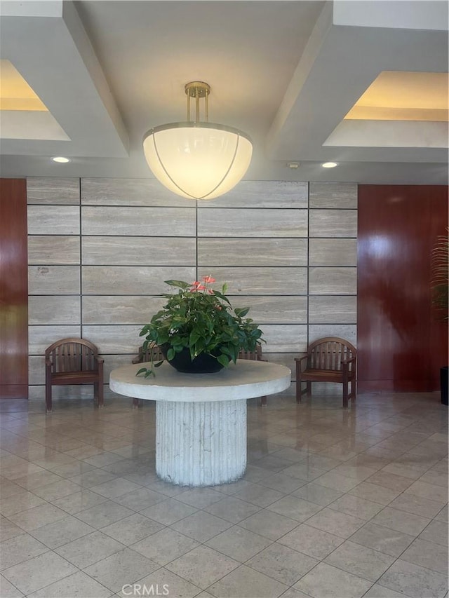 800 W 1st St Unit 2002, Los Angeles, CA 90012 - building lobby featuring wood walls