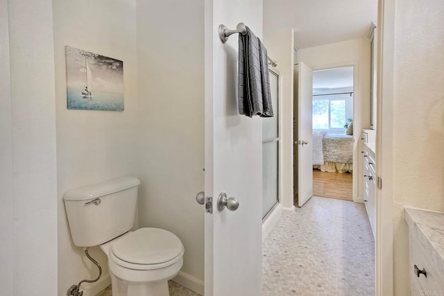 6229 Caminito Basilio, San Diego, CA 92111 - bathroom featuring ensuite bathroom, a shower with door, and vanity