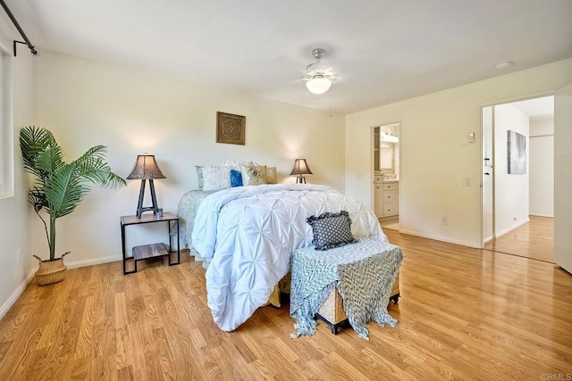 6229 Caminito Basilio, San Diego, CA 92111 - bedroom with light wood-style flooring and ensuite bathroom