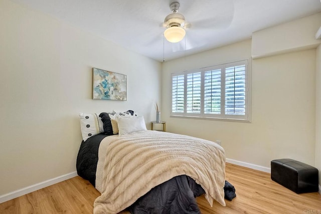 6229 Caminito Basilio, San Diego, CA 92111 - bedroom with wood finished floors and ceiling fan