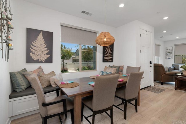 2051 Julie Dawn Pl, Escondido, CA 92026 - dining area with light wood finished floors and recessed lighting