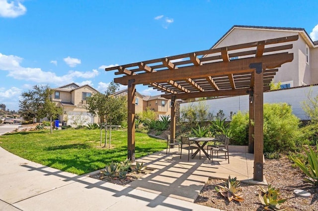 2051 Julie Dawn Pl, Escondido, CA 92026 - view of patio / terrace with a pergola and outdoor dining space