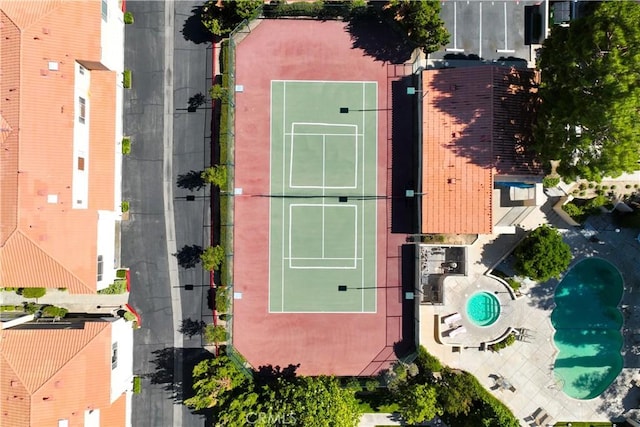 43441 30th St W Unit 3, Lancaster, CA 93536 - drone / aerial view of a pool