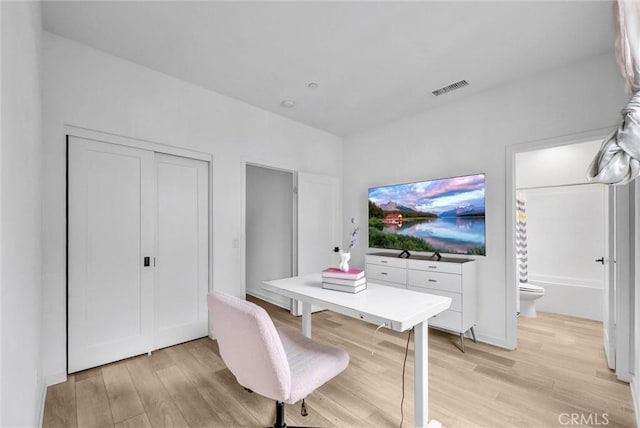 791 S Mosaic St, Anaheim, CA 92805 - home office with light wood-type flooring
