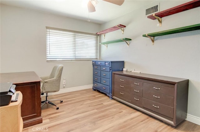 1523 Finegrove Ave, Hacienda Heights, CA 91745 - office space featuring light wood-style floors and a ceiling fan
