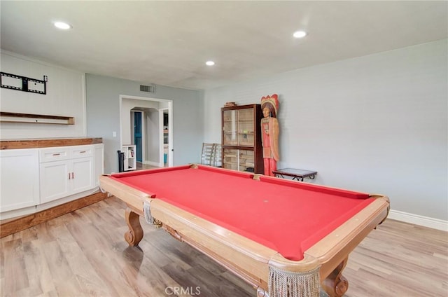 1523 Finegrove Ave, Hacienda Heights, CA 91745 - rec room with light wood-style floors, pool table, and recessed lighting
