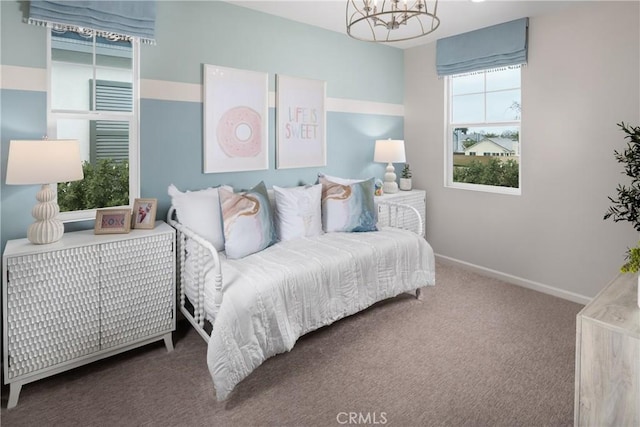 25172 Hunter Ave, Moreno Valley, CA 92551 - bedroom with carpet floors and a chandelier