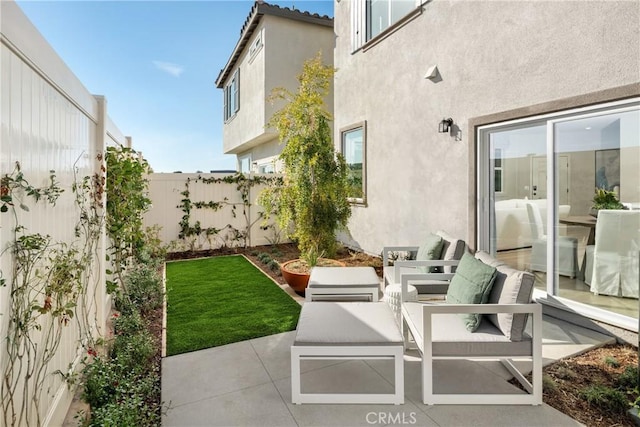 25172 Hunter Ave, Moreno Valley, CA 92551 - view of patio / terrace featuring outdoor lounge area