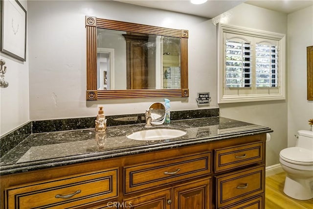 514 Riviera Dr, Lake Arrowhead, CA 92352 - bathroom with vanity and wood finished floors