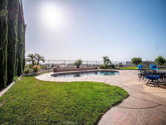 9275 Serenity St, Riverside, CA 92508 - view of swimming pool with a fenced backyard and a patio area