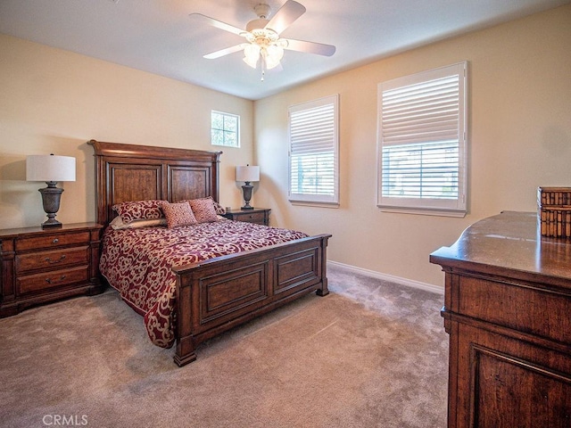 9275 Serenity St, Riverside, CA 92508 - bedroom with light colored carpet and ceiling fan