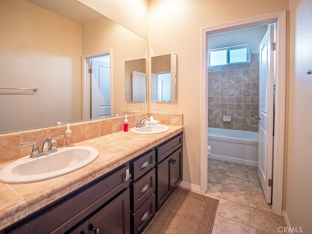 9275 Serenity St, Riverside, CA 92508 - bathroom featuring double vanity and bathing tub / shower combination