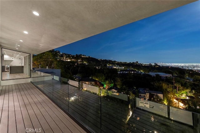 9336 Lloydcrest Dr, Beverly Hills, CA 90210 - view of wooden terrace