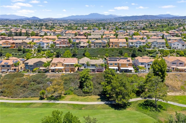 45339 Tiburcio Dr, Temecula, CA 92592 - aerial perspective of suburban area featuring a mountainous background and a local golf course
