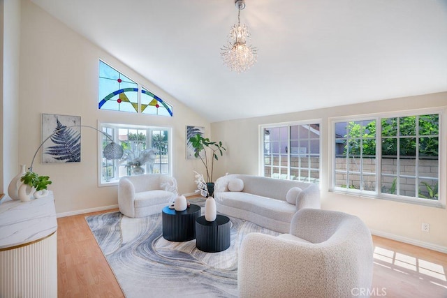 20329 Rim Ridge Rd, Walnut, CA 91789 - living room with wood finished floors, high vaulted ceiling, and a chandelier