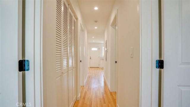 856 W 47th St, Los Angeles, CA 90037 - hall featuring recessed lighting and light wood-style floors