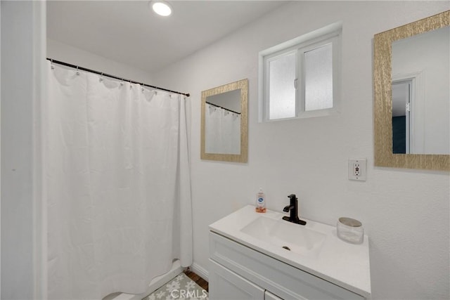 1003 Stevenson St, Colton, CA 92324 - bathroom with vanity and a shower with shower curtain