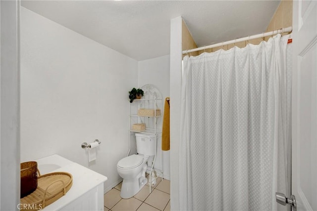 1003 Stevenson St, Colton, CA 92324 - bathroom featuring tile patterned floors, vanity, and a shower with shower curtain