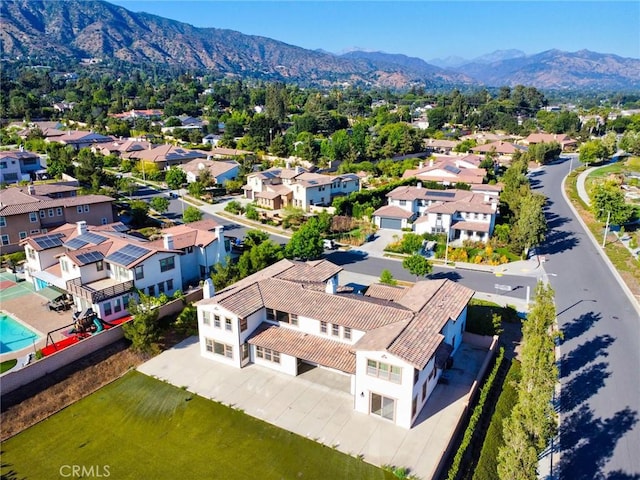 245 Snapdragon Ln, Glendora, CA 91741 - aerial perspective of suburban area with mountains and a pool