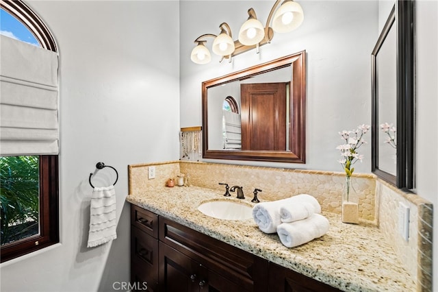 43650 La Cruz Dr, Temecula, CA 92590 - bathroom featuring vanity and tasteful backsplash