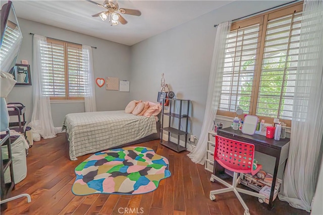25531 Durant Pl, Stevenson Ranch, CA 91381 - bedroom with wood finished floors and ceiling fan