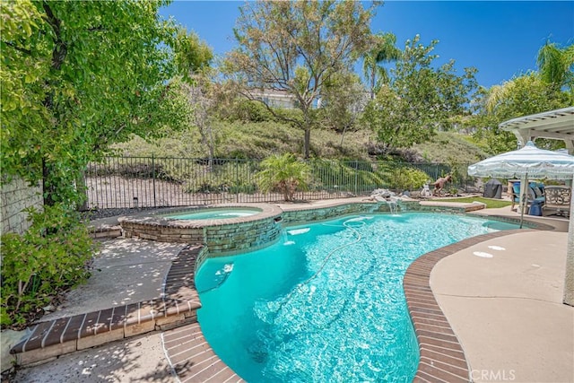 25531 Durant Pl, Stevenson Ranch, CA 91381 - view of pool featuring a pool with connected hot tub and a patio