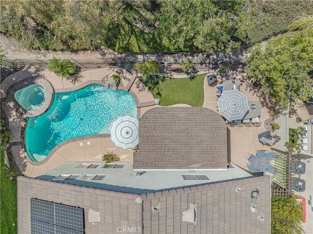 25531 Durant Pl, Stevenson Ranch, CA 91381 - drone / aerial view of a pool