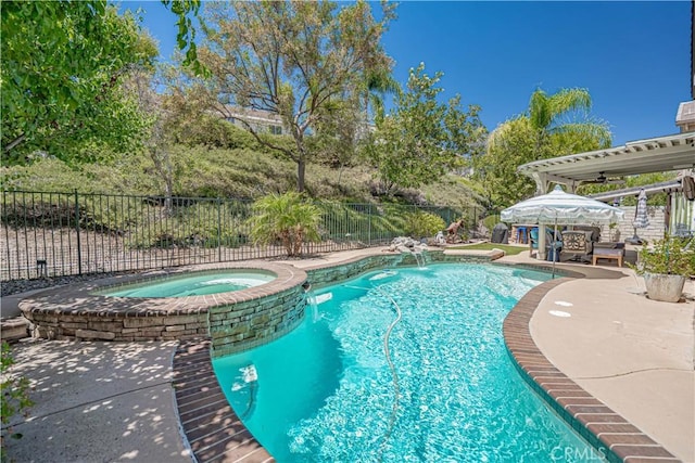 25531 Durant Pl, Stevenson Ranch, CA 91381 - view of swimming pool with a patio and a pool with connected hot tub