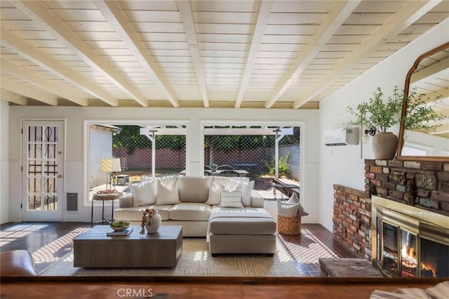 1137 Lafayette St, San Gabriel, CA 91776 - sunroom with beamed ceiling