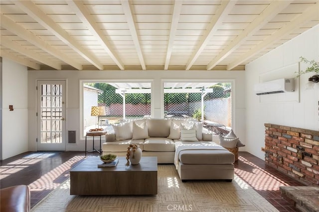 1137 Lafayette St, San Gabriel, CA 91776 - living area featuring a wall mounted AC and plenty of natural light
