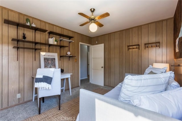 1137 Lafayette St, San Gabriel, CA 91776 - bedroom featuring carpet floors and wood walls