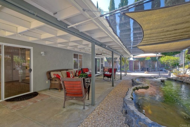 5261 Hubbert St, Oceanside, CA 92056 - view of patio featuring an outdoor living space