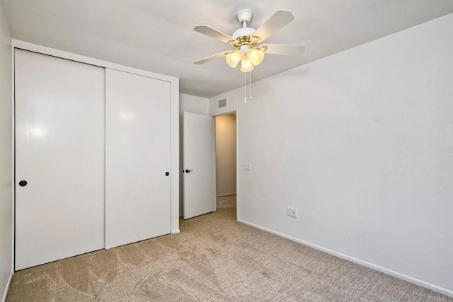 5261 Hubbert St, Oceanside, CA 92056 - unfurnished bedroom featuring carpet floors, a closet, and a ceiling fan