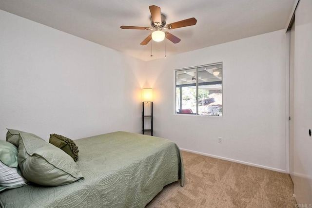 5261 Hubbert St, Oceanside, CA 92056 - bedroom featuring light colored carpet and ceiling fan