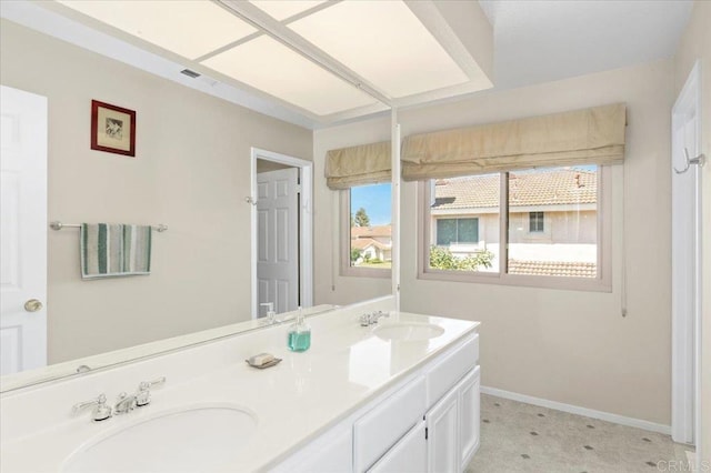 4635 Allende Ave, Oceanside, CA 92057 - full bath with double vanity and baseboards