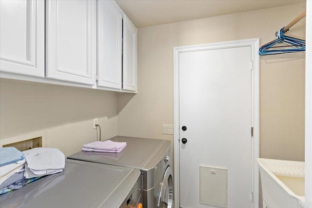 4635 Allende Ave, Oceanside, CA 92057 - laundry area with cabinet space and independent washer and dryer