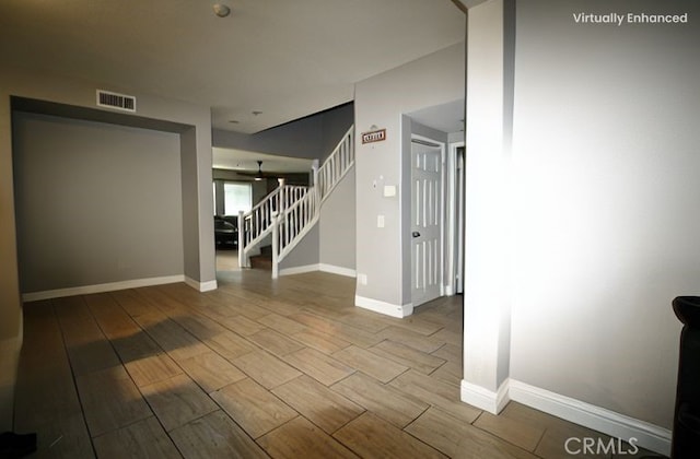 37575 Parkway Dr, Beaumont, CA 92223 - spare room with wood finish floors and stairs
