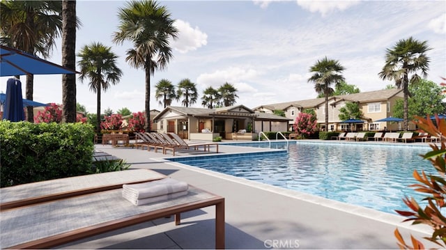 7415 Fig Grove St, Riverside, CA 92507 - community pool featuring a patio