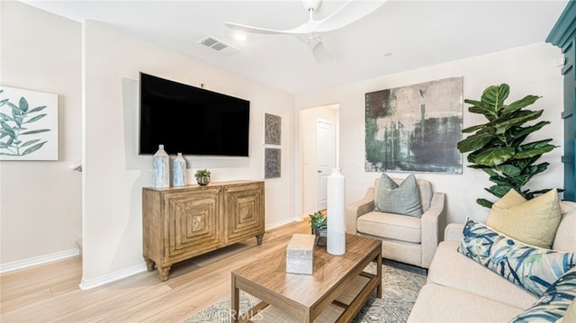 7415 Fig Grove St, Riverside, CA 92507 - living room featuring light wood finished floors and ceiling fan