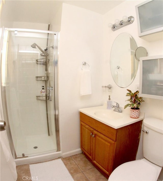 2904 Sterling St, Pomona, CA 91767 - bathroom with a stall shower, vanity, and tile patterned floors
