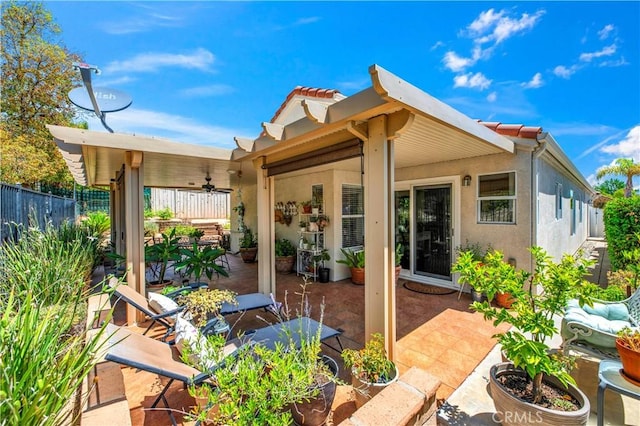40633 Corte Albara, Murrieta, CA 92562 - view of patio / terrace featuring ceiling fan