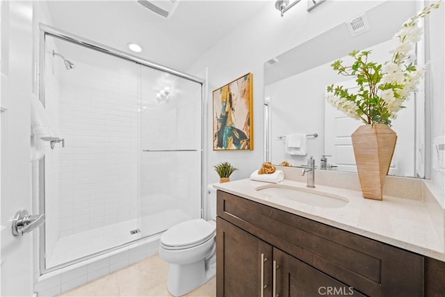 536 Cultivate, Irvine, CA 92618 - full bathroom featuring vanity, a shower stall, and tile patterned floors