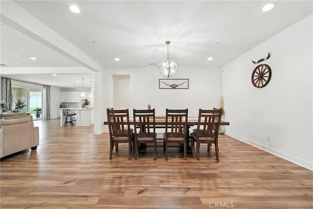 3969 Eliopulos Ranch Dr, Palmdale, CA 93551 - dining space featuring light wood-style floors and recessed lighting